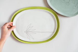Earthenware Oval Serving Trays - Medium