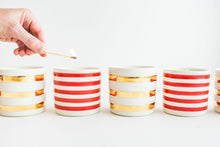 Load image into Gallery viewer, Red Stripe Candle - Unscented
