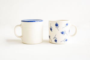 Porcelain Blue Rim Mug - Small
