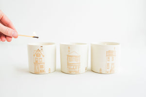 Porcelain House Candle - Rosemary+Fig