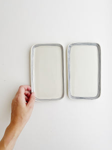 Pinstripe Porcelain Catch-All Trays