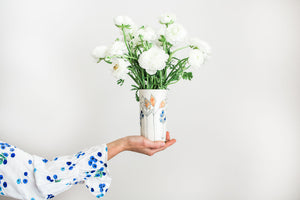 Porcelain Floral Tumbler/Vase