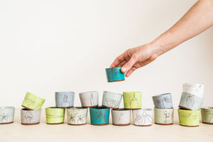 Earthenware Tiny Cups  (PREORDER)