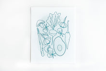 Load image into Gallery viewer, 8x10&quot; Veggie Platter Letterpress Print
