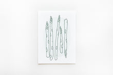 Load image into Gallery viewer, 5x7&quot; Asparagus Letterpress Print
