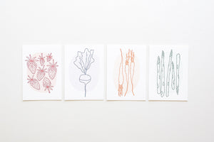 5x7" Asparagus Letterpress Print
