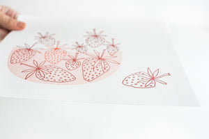 8x10" Berry Bowl Letterpress Print