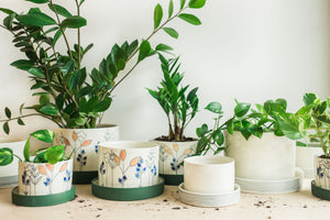 Porcelain Floral Planters