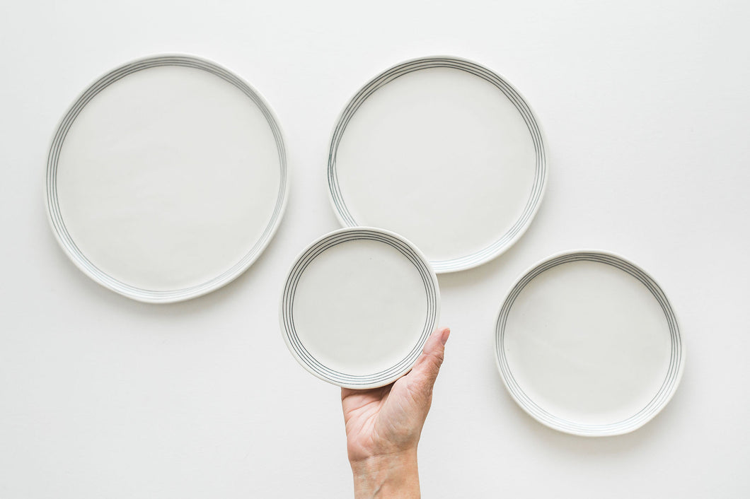 Porcelain Pinstripe Plates