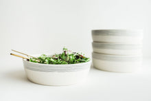 Load image into Gallery viewer, Porcelain Pinstripe Shallow Bowl
