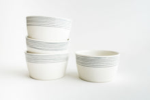 Load image into Gallery viewer, Porcelain Pinstripe Soup Bowl
