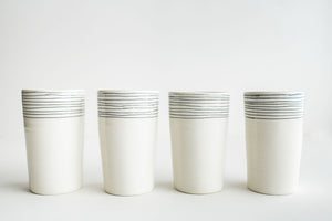 Porcelain Pinstripe Tumbler/Vase