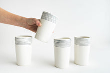 Load image into Gallery viewer, Porcelain Pinstripe Tumbler/Vase
