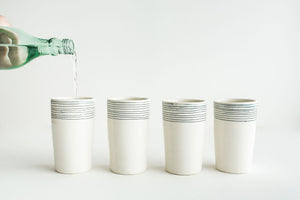 Porcelain Pinstripe Tumbler/Vase