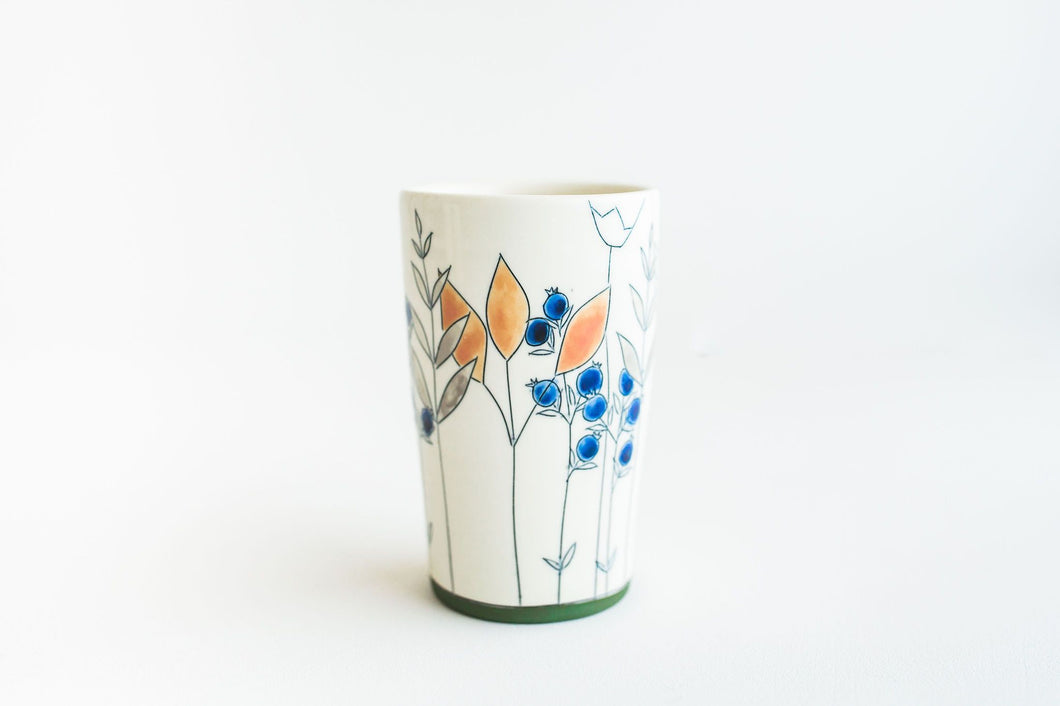 Porcelain Floral Tumbler/Vase SECONDS
