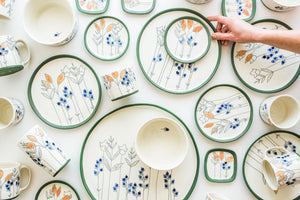 Porcelain Floral Plates