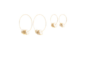 Pinched Bead Hoops - Small