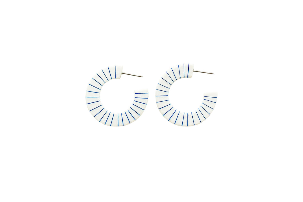 Blue Stripe Hoops